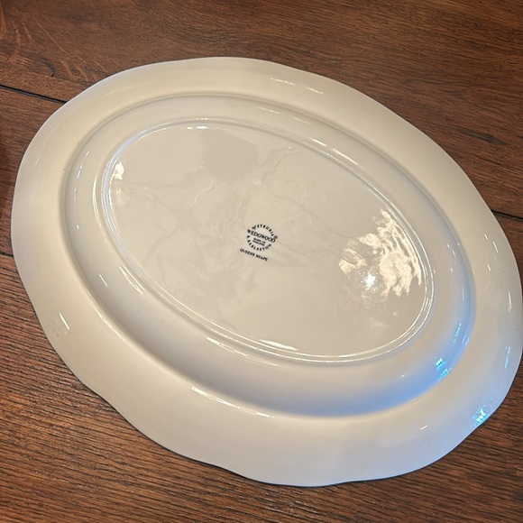 Wedgewood Queen’s Shape White Serving Bowl and Platter - Picture 4 of 6